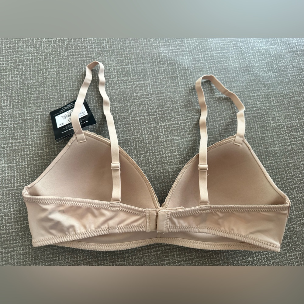 Maidenform Wireless T-Shirt Bra 36B Nude Beige Lightly Lined Straps NEW - Picture 2 of 9